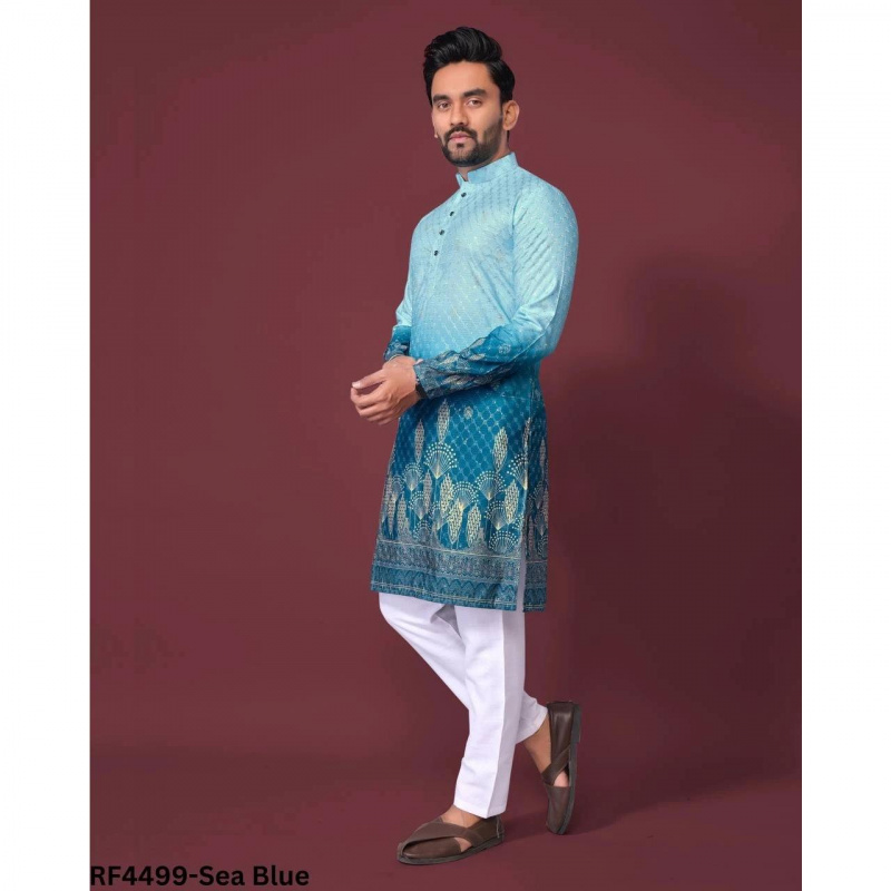 Ethnic Fashion India - Stand Collar Muslim Shirt Men Clothes