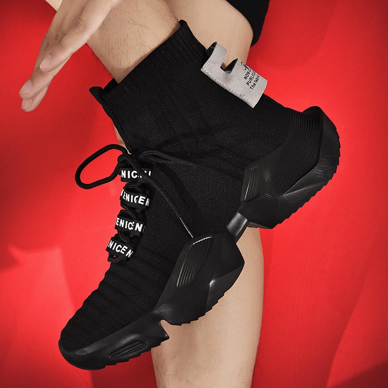 Ethnic Wear In Fashion Factory - Plus Size Hightop High-soled Men Sport