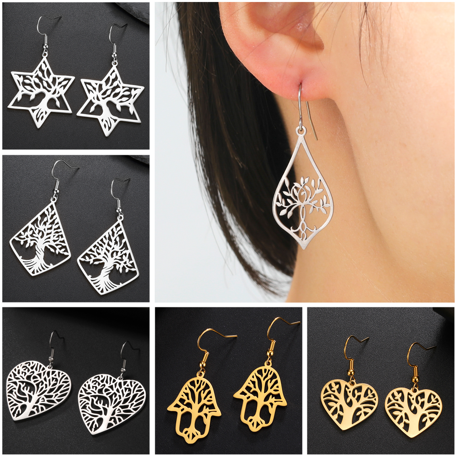 Ethnic Fashion World - Unift Ethnic Tree of Life Earrings