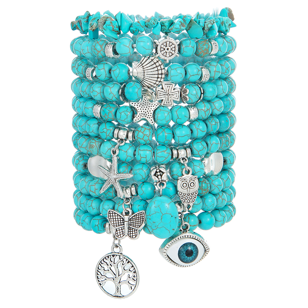 Ethnic Fashion - Bohemian Turquoise Beaded Bracelet Ethnic Wind