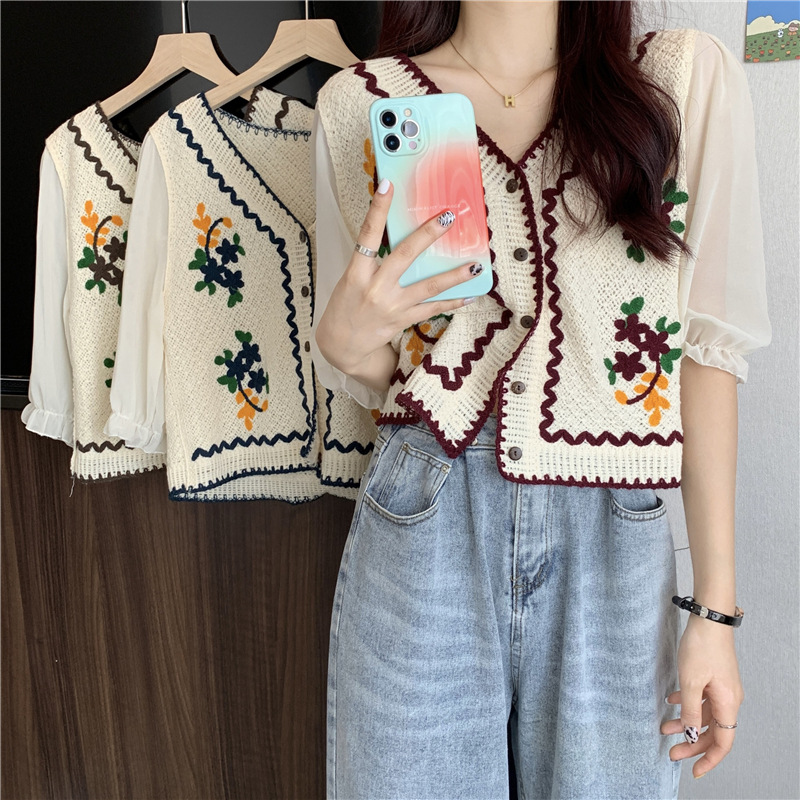 Ethnic Clothing & Online Fashion Store Khaadi Pk - Korean Style Embroidered Design Open Cardigan