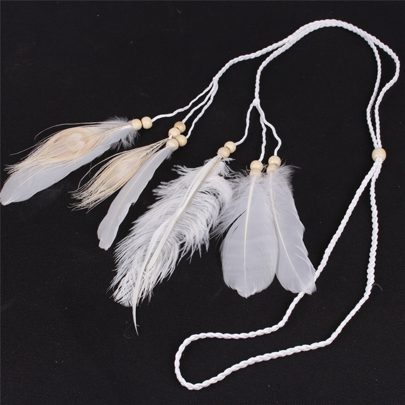 The Indian White Feather Headb - Ethnic Fashion India recension och pris