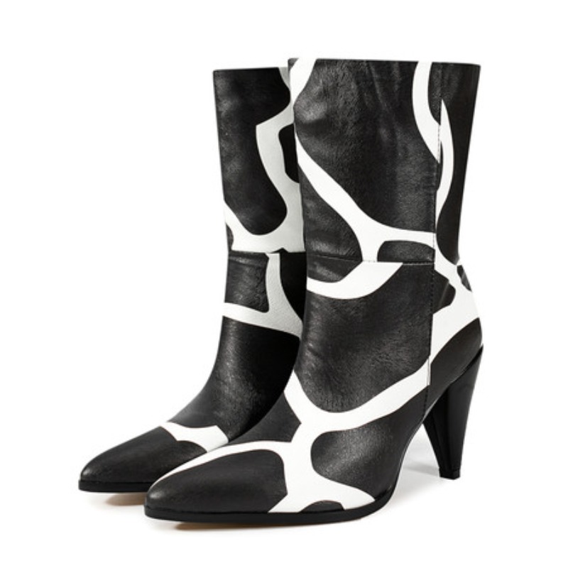 Bicolor Spike Heels Pull On Fa - Ethnic Fashion Runway recension och pris