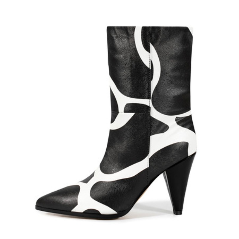 Bicolor Spike Heels Pull On Fa - Ethnic Fashion Runway recension och pris