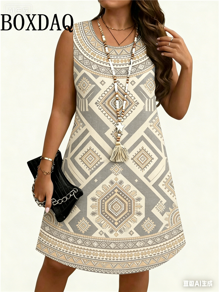 Ethnic Style Flowers 3D Print  - Ethnic Style Dresses recension och pris