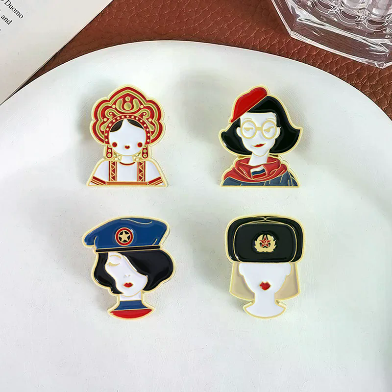 2PCS Cartoon Russian Girls Cha - Ethnic Fashion Images recension och pris