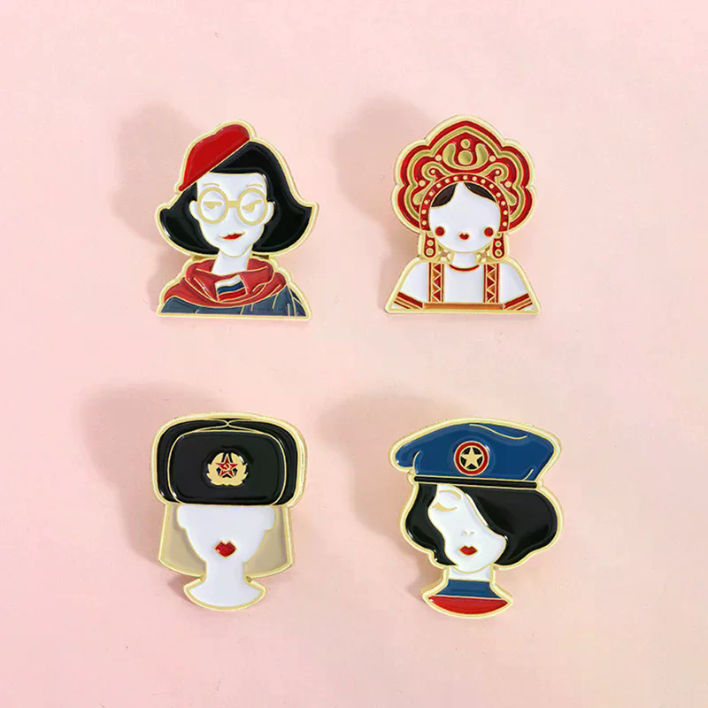 2PCS Cartoon Russian Girls Cha - Ethnic Fashion Images recension och pris