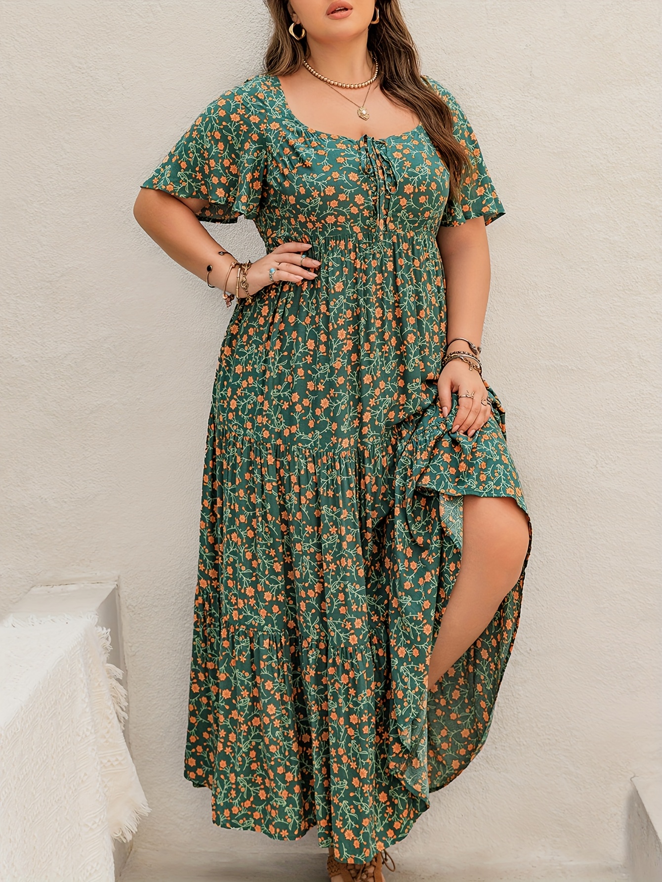 Plus Size Bohemian Long Dress  - Ethnic Style Dresses recension och pris