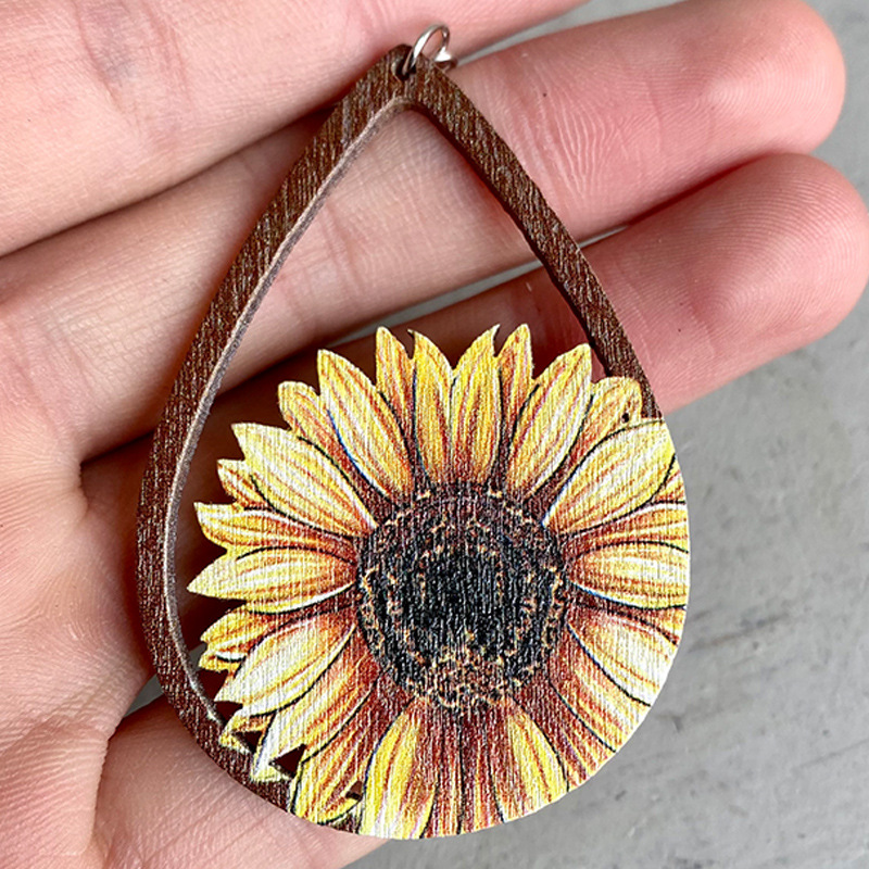 Laser Cutout Wood Sunflower Ca - Ethnic Fashion Boutique recension och pris