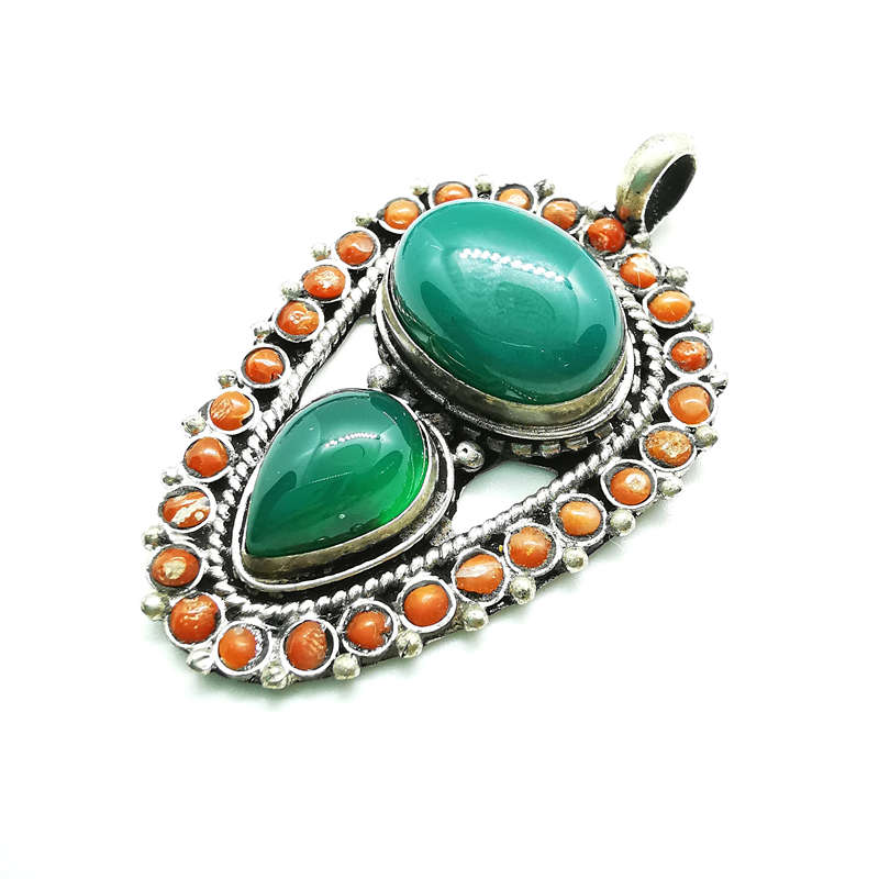 Vintage Flower Pendant Copper  - Ethnic Fashion Com recension och pris