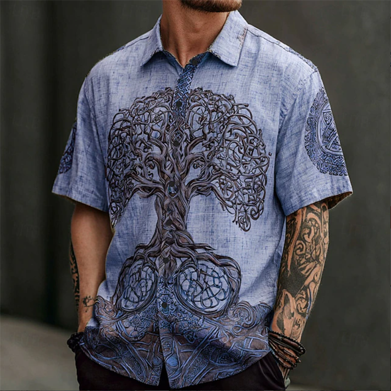 Vintage Men's Shirt Short Slee - Ethnic Fashion World recension och pris