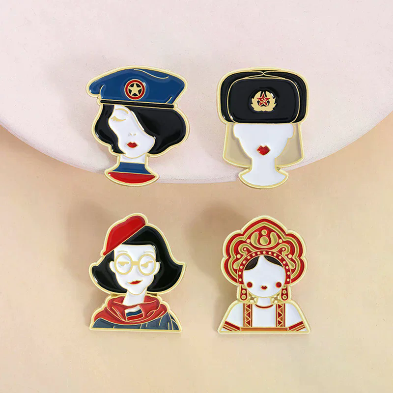 2PCS Cartoon Russian Girls Cha - Ethnic Fashion Images recension och pris