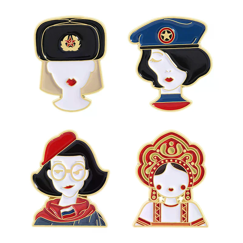 2PCS Cartoon Russian Girls Cha - Ethnic Fashion Images recension och pris
