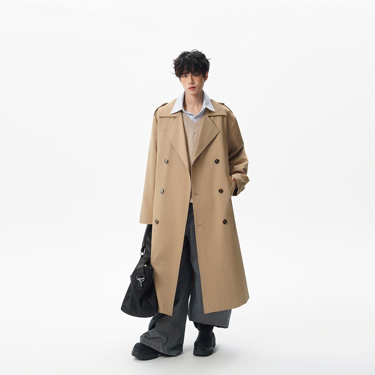 Trench Grey Coat Mens World Va - Ethnic Fashion World recension och pris