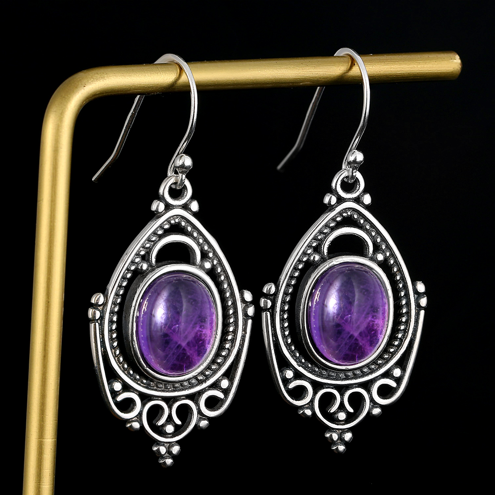 S925 Silver Earrings Jewelry 8 - Ethnic Fashion Boutique recension och pris