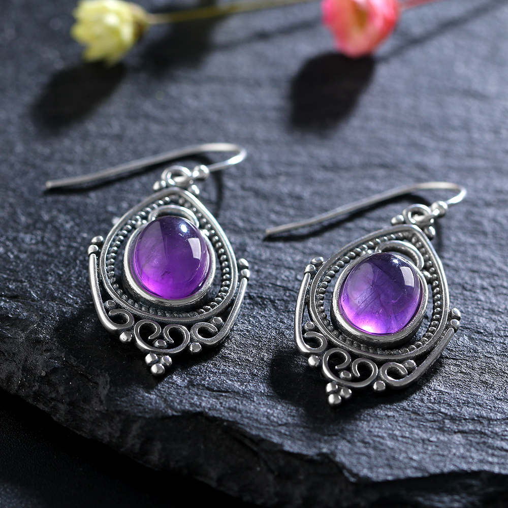 S925 Silver Earrings Jewelry 8 - Ethnic Fashion Boutique recension och pris