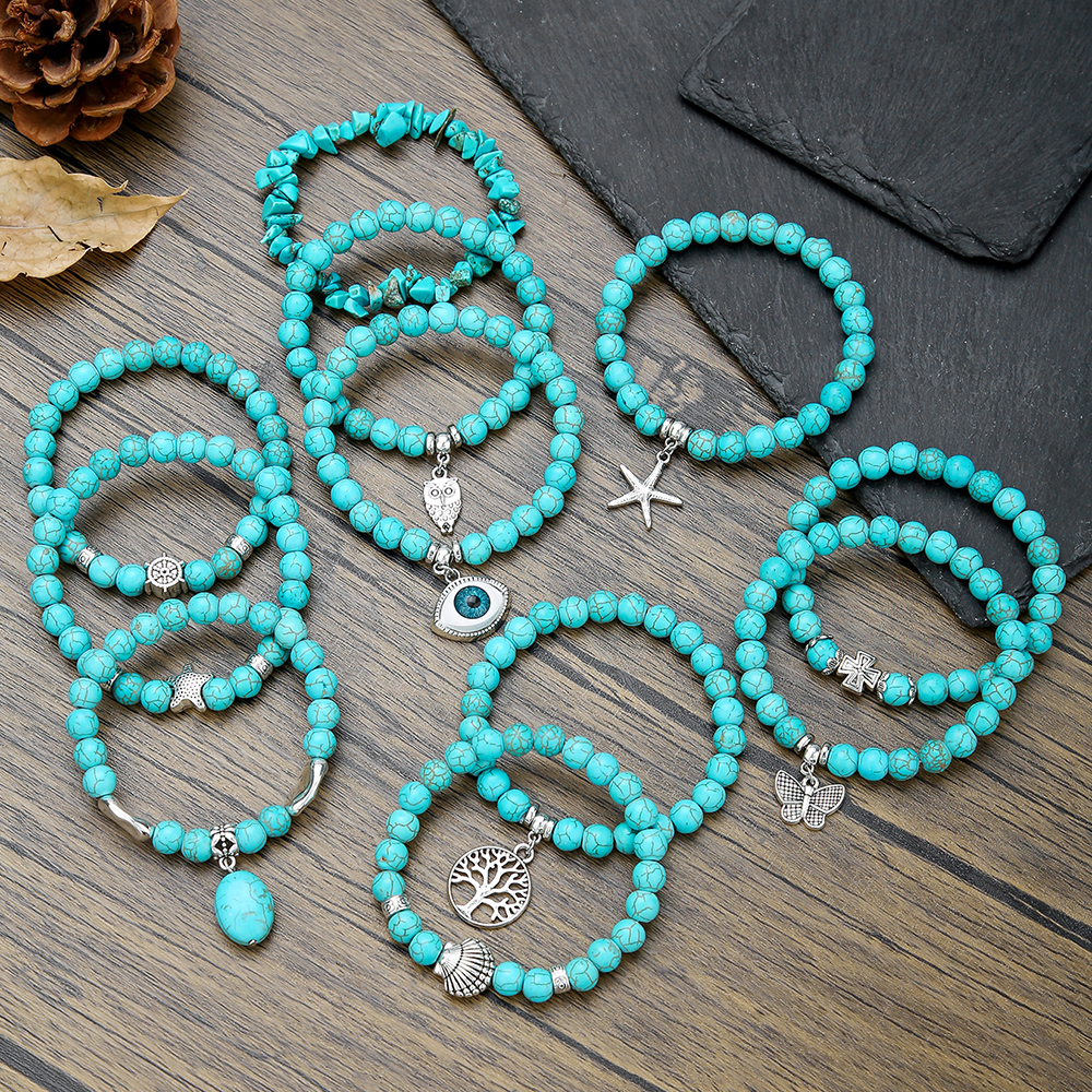 Bohemian Turquoise Beaded Brac - Ethnic Fashion recension och pris