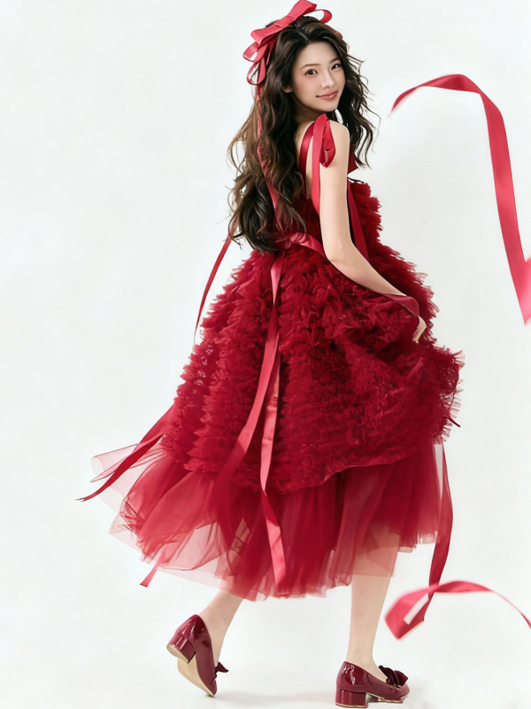 Red Tulle Skirt Artistic Birth - Ethnic Clothing & Online Fashion Store Khaadi Pk recension och pris