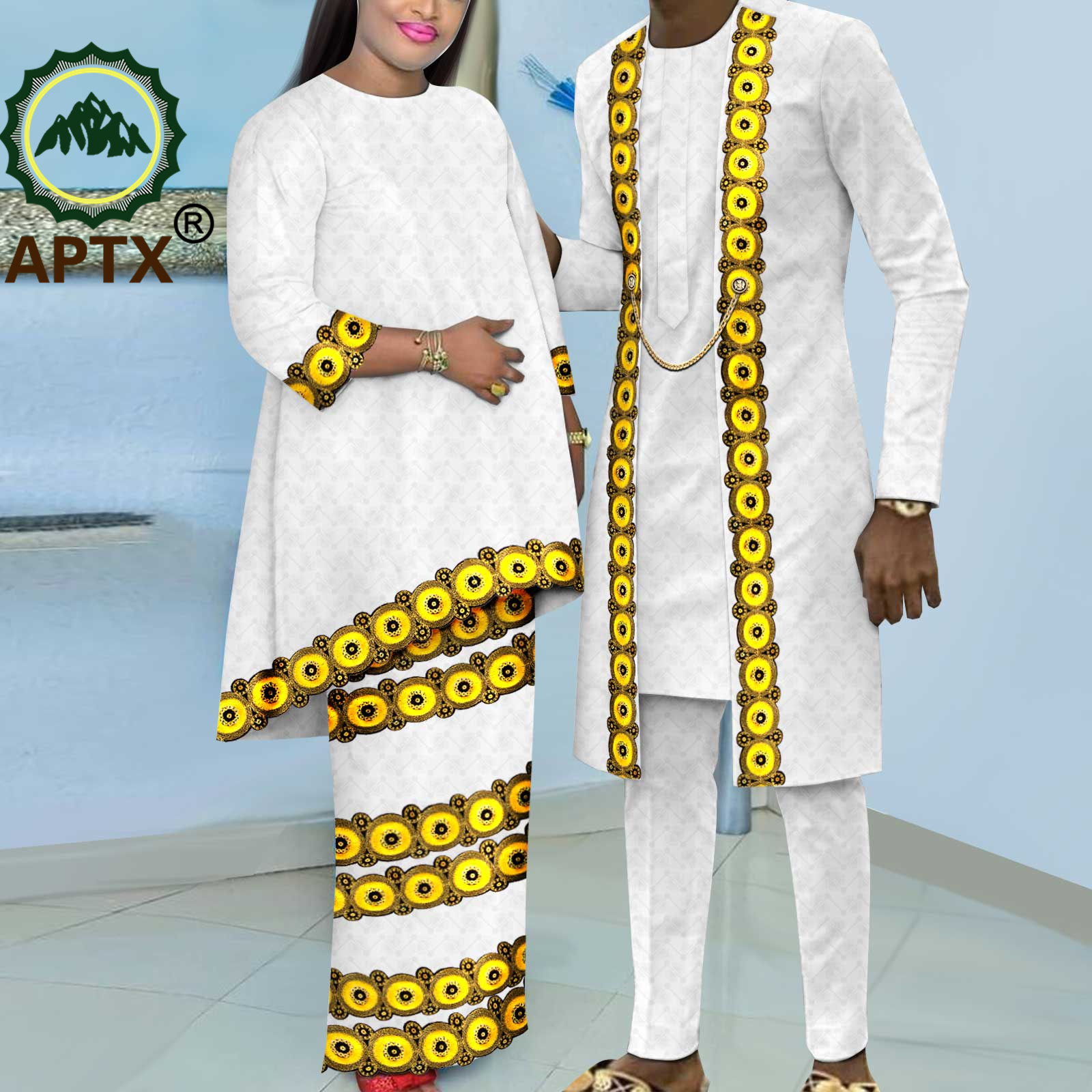 African Couple Clothes Women B - Boubou Men Africa recension och pris