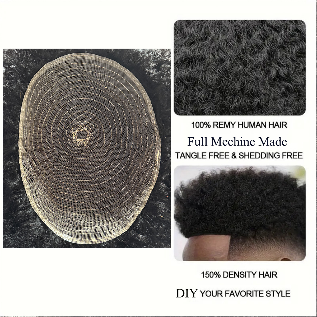 Afro Style Hair Toupee for Men - Ethnic Fashion India recension och pris