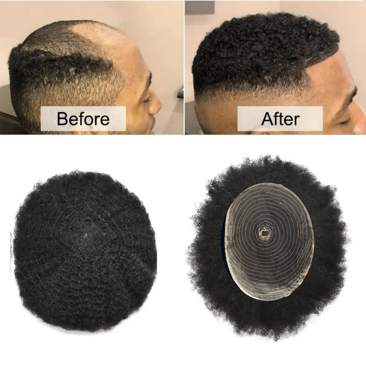 Afro Style Hair Toupee for Men - Ethnic Fashion India recension och pris