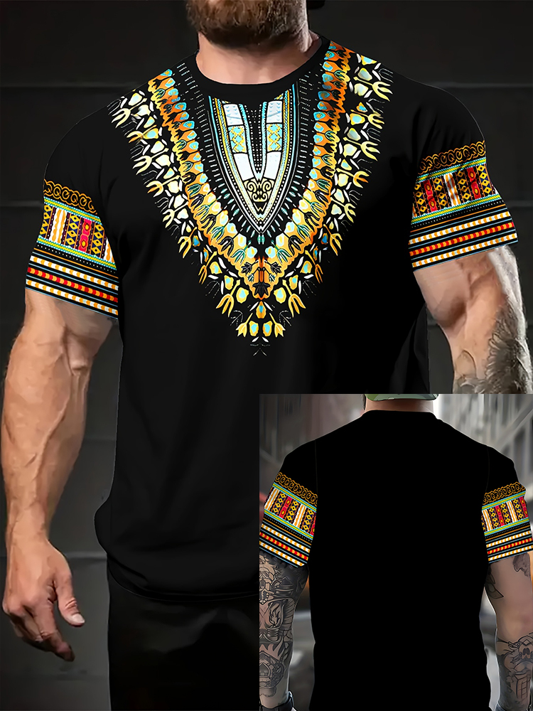 Summer Retro Ethnic Pattern T- - Ethnic Fashion Boutique recension och pris
