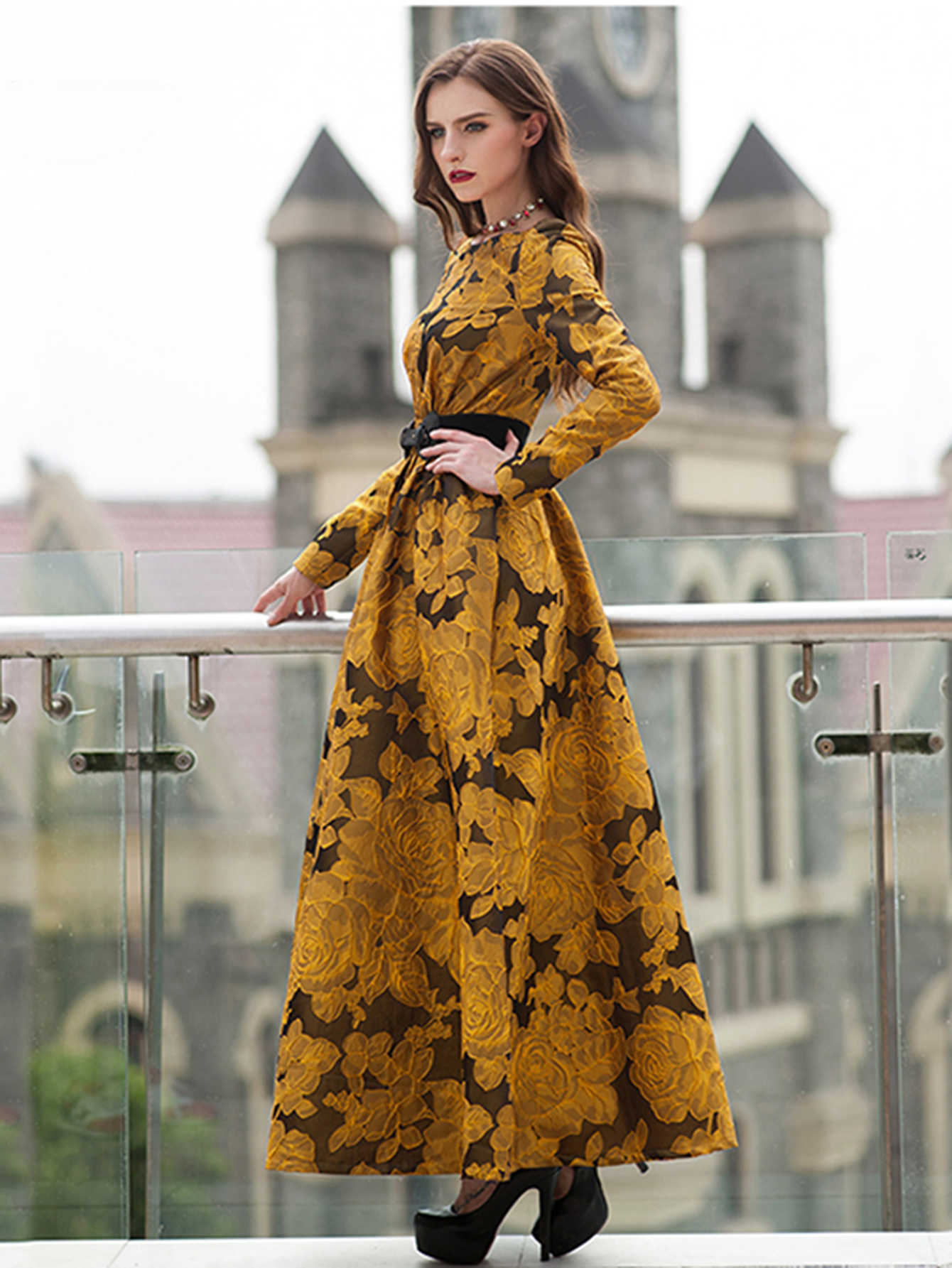 Elegant Women Floral Long Maxi - Ethnic Style Dresses recension och pris