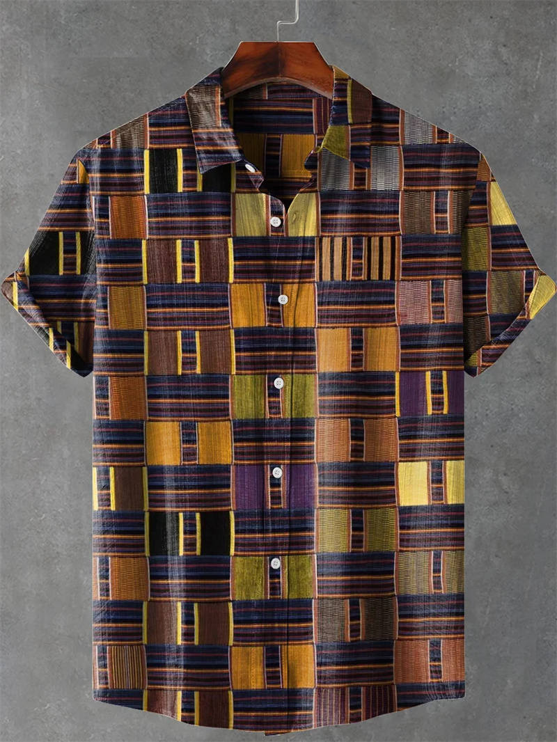 Men's Linen Shirt Vintage Shor - Ethnic Fashion World recension och pris