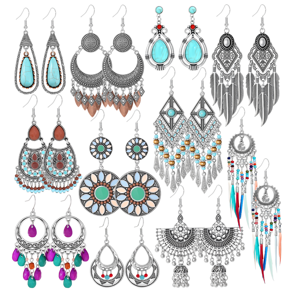Ethnic Style Dangle Earrings F - Ethnic Wear In Fashion recension och pris